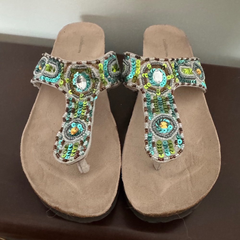 Ladies Croft and Barrow sequins sandals